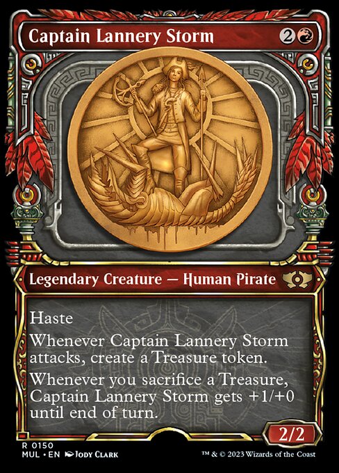【HaloFoil】【EN】風雲船長ラネリー/Captain Lannery Storm [MUL] 赤R No.150