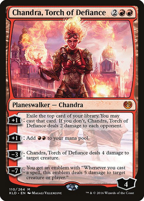 【Foil】【EN】反逆の先導者、チャンドラ/Chandra, Torch of Defiance [KLD] 赤M No.110
