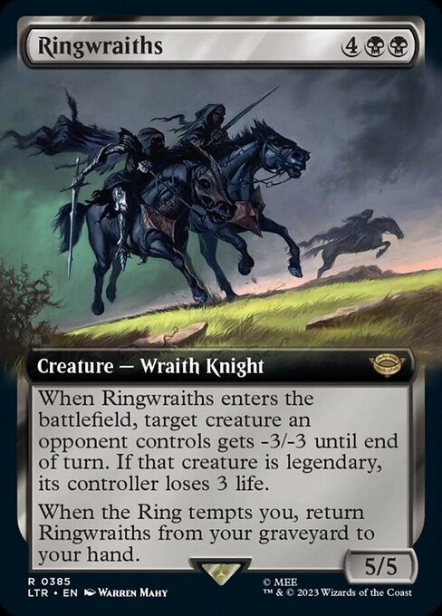 【Foil】【EN】指輪の幽鬼/Ringwraiths [LTR] 黒R No.385