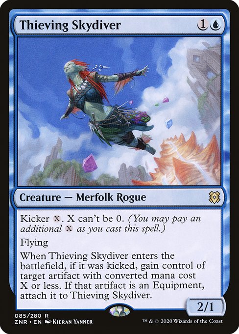 【Foil】【EN】泥棒スカイダイバー/Thieving Skydiver [ZNR] 青R No.85