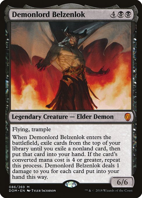 【Foil】【EN】悪魔王ベルゼンロック/Demonlord Belzenlok [DOM] 黒M No.86
