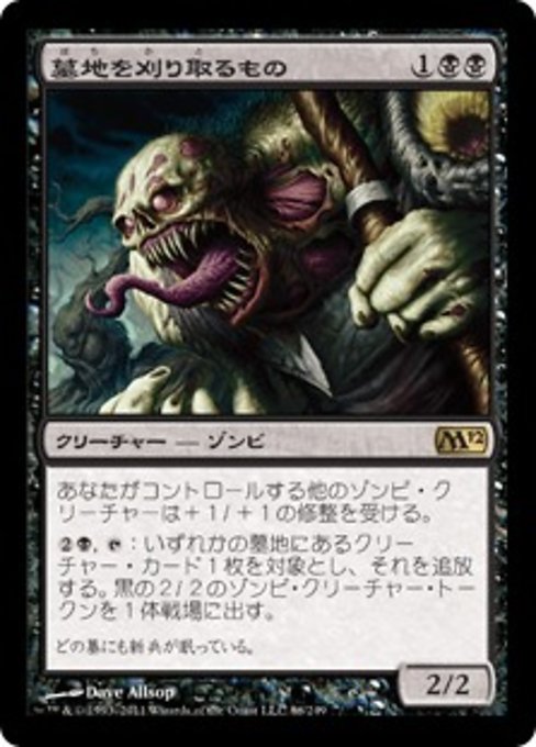 【Foil】【JP】墓地を刈り取るもの/Cemetery Reaper [M12] 黒R No.86