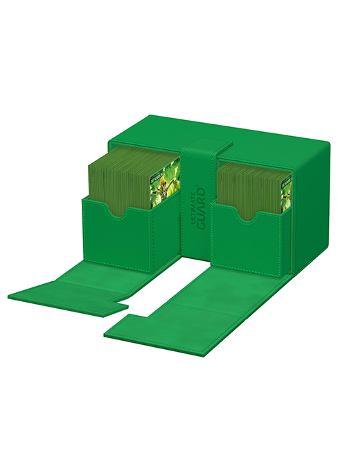【Ultimate Guard】Twin Flip`n`Tray 200+ Xenoスキン モノカラー 緑